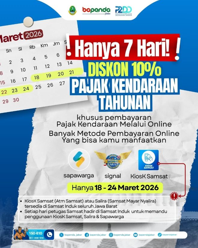 DISKON PAJAK KENDARAAN TAHUNAN